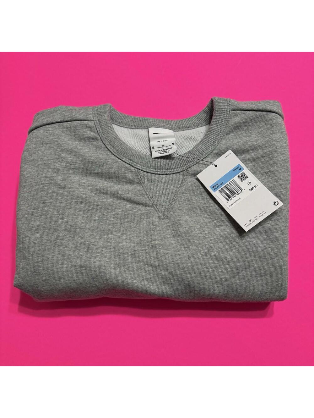 Nike Standard Issue Basketball Crew Neck Pullover Gray Sweatshirt FZ0220-063 Men